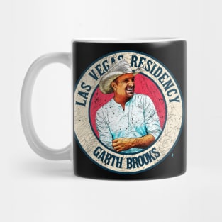 Retro Style Fan Art Design Garth brooks Las Vegas Residensy Mug